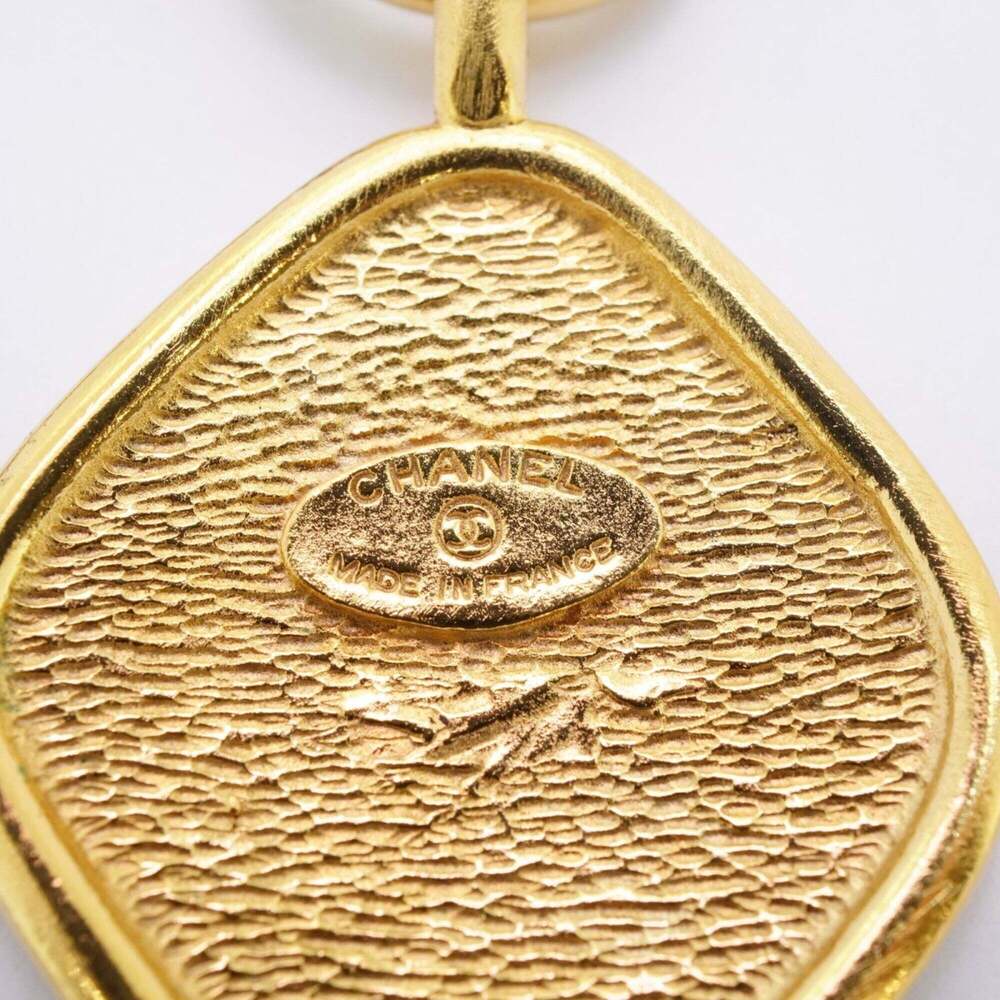 CHANEL Gold Diamond Logo Necklace - Picture 6 of 9